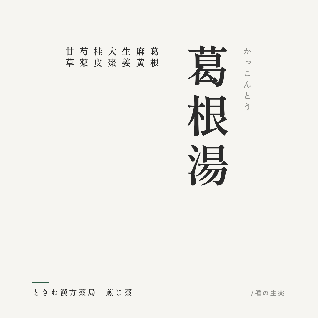 葛根湯（煎じ薬）ときわ漢方薬局