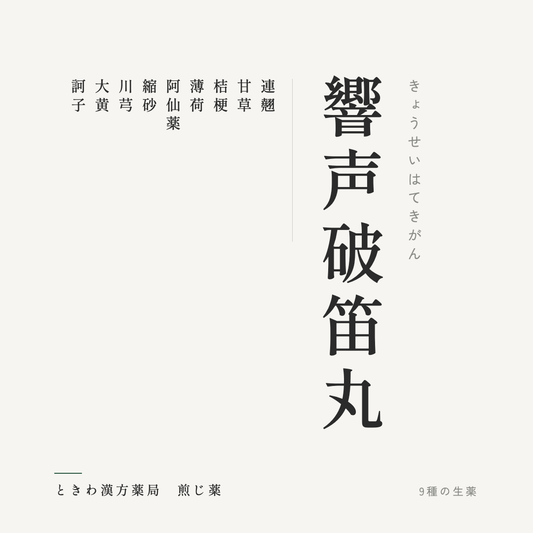 響声破笛丸（煎じ薬）ときわ漢方薬局