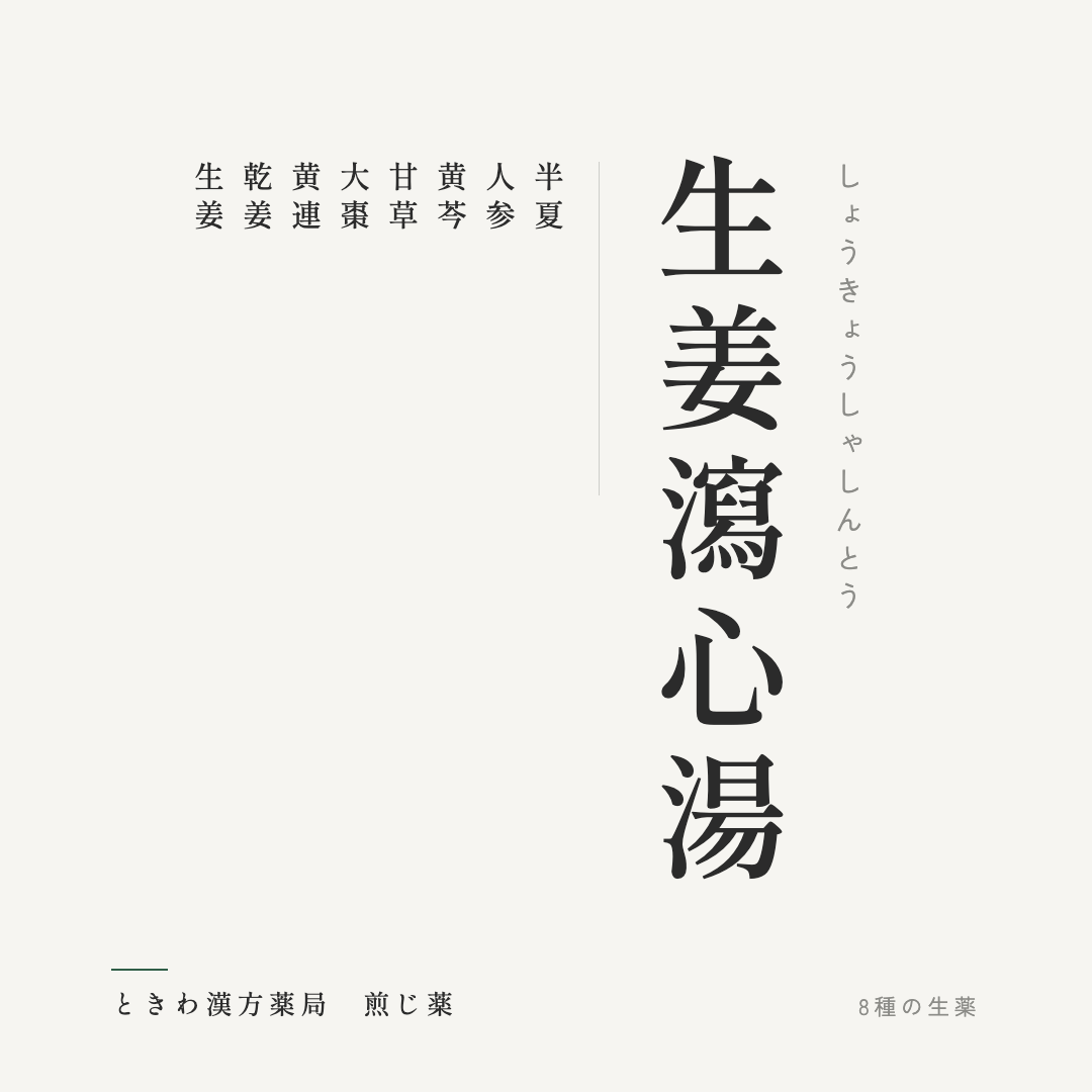 生姜瀉心湯（煎じ薬）ときわ漢方薬局